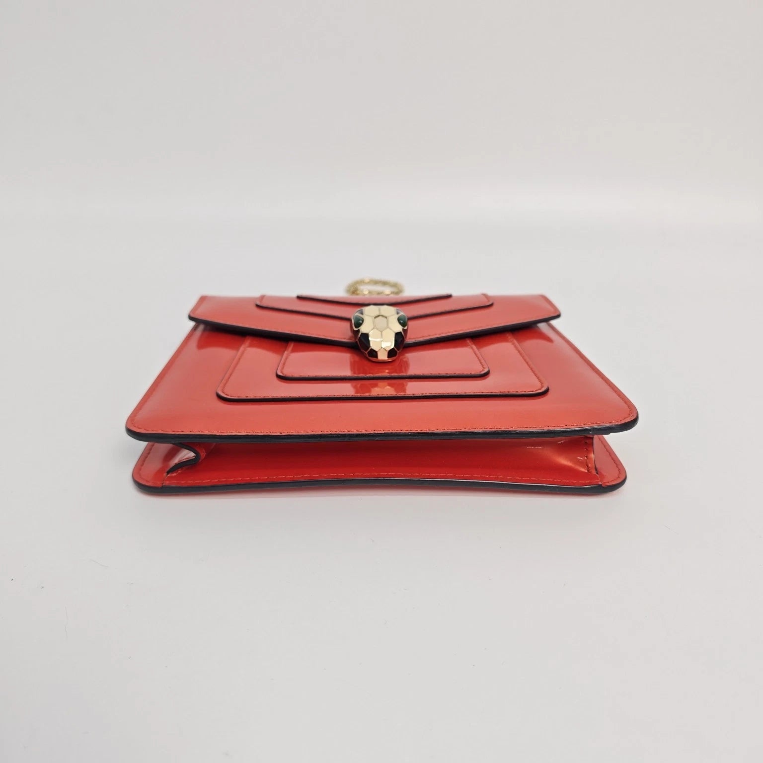 Bvlgari Serpenti Red Small Leather Shoulder Handbag Crossbody Bag For Women