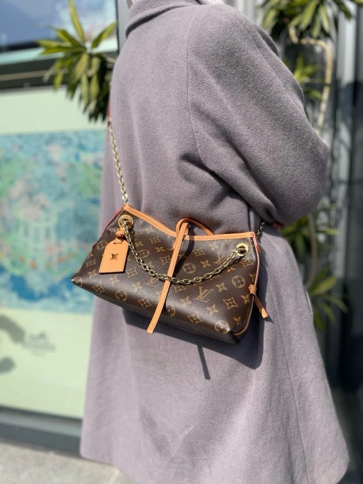 Louis Vuitton Carryall Monogram Canvas Shoulder Bag Excellent