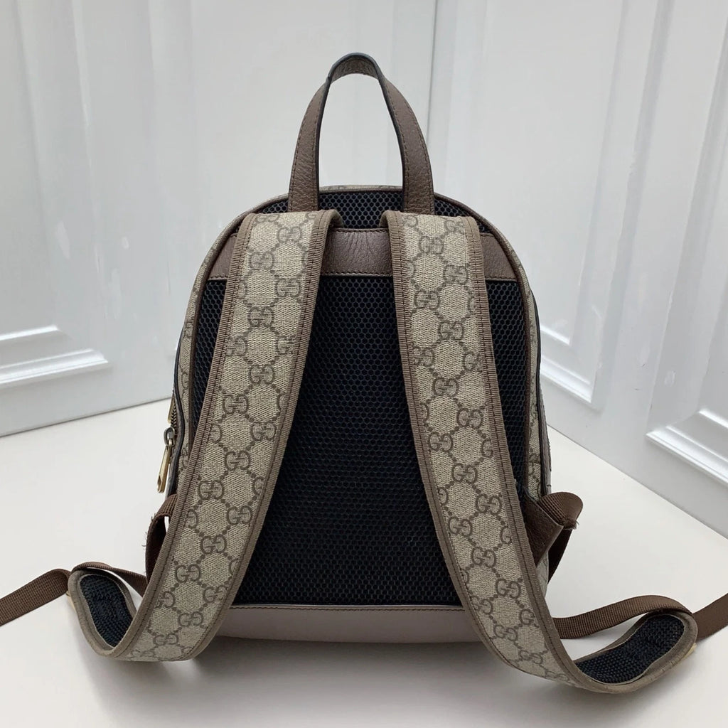 Gucci Ophidia Backpack Brown Beige Gold Unisex Adults Classic