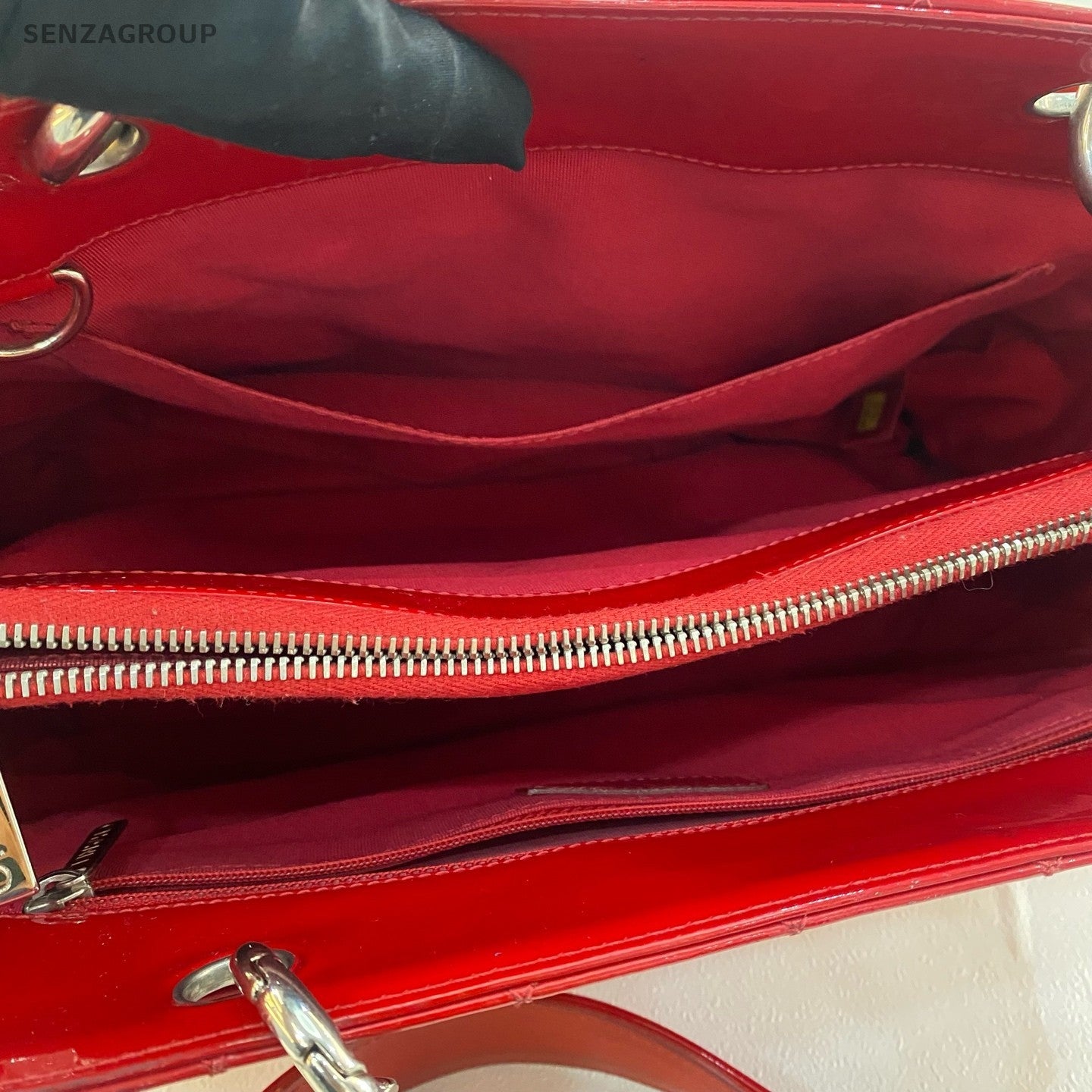 CHANEL GST Chain Strap Oil waxed leather tote Shoulder bag Women Red