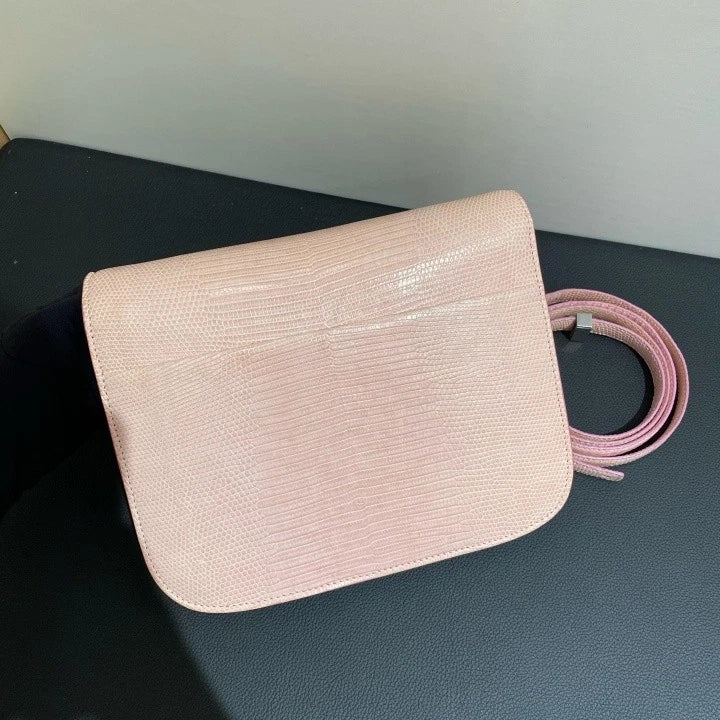 Celine Box 2Way Shoulder Bag Crossbody Pink Used Women Classic Fashion D