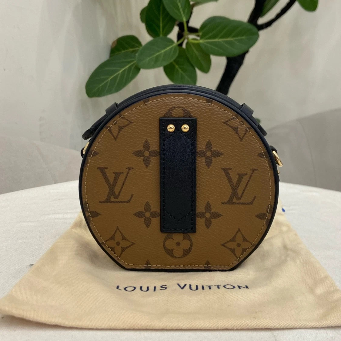 Louis Vuitton Boite Chapeau Mini Crossbody Brown Gold Women Classic