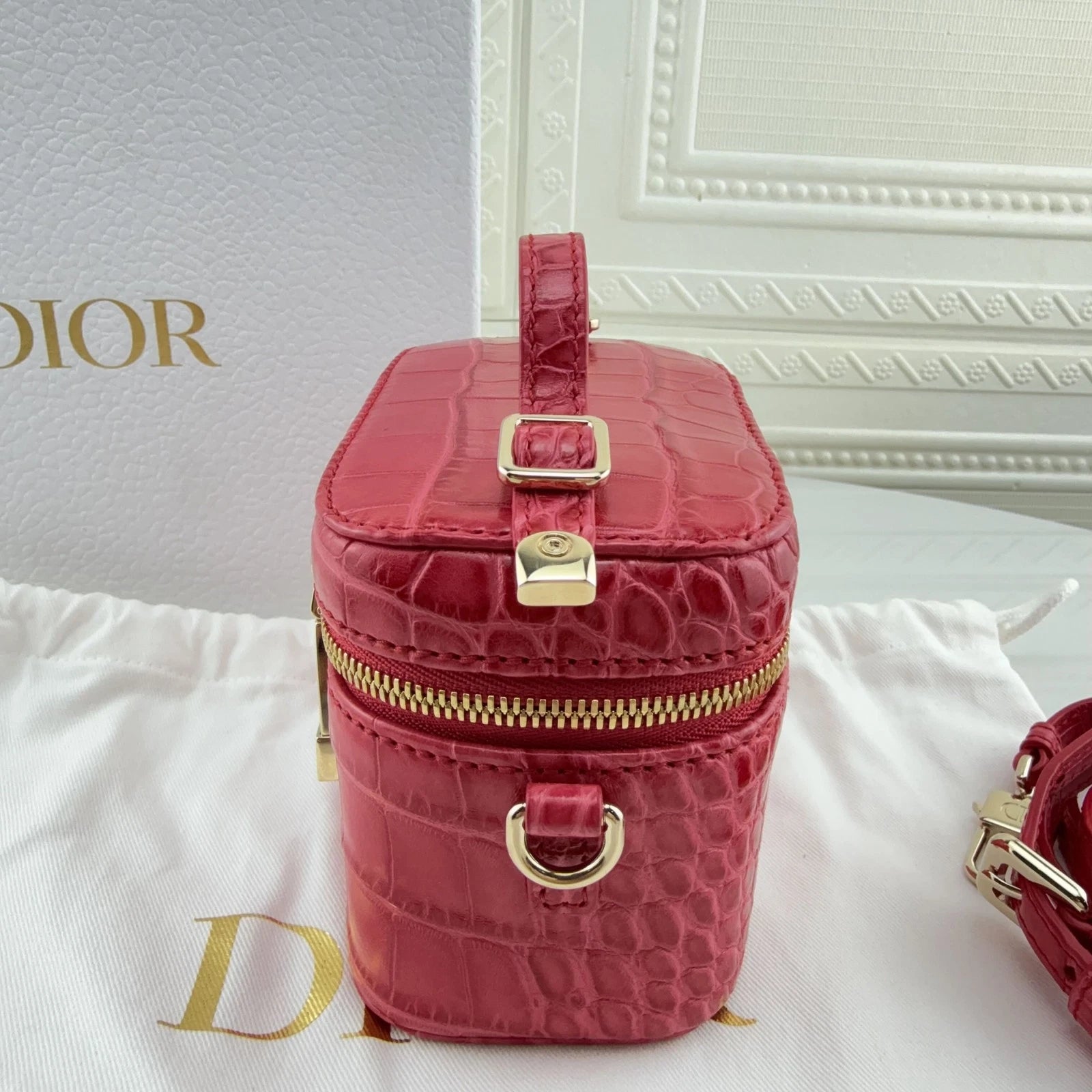 Dior Vanity Red Top Handle Excellent
