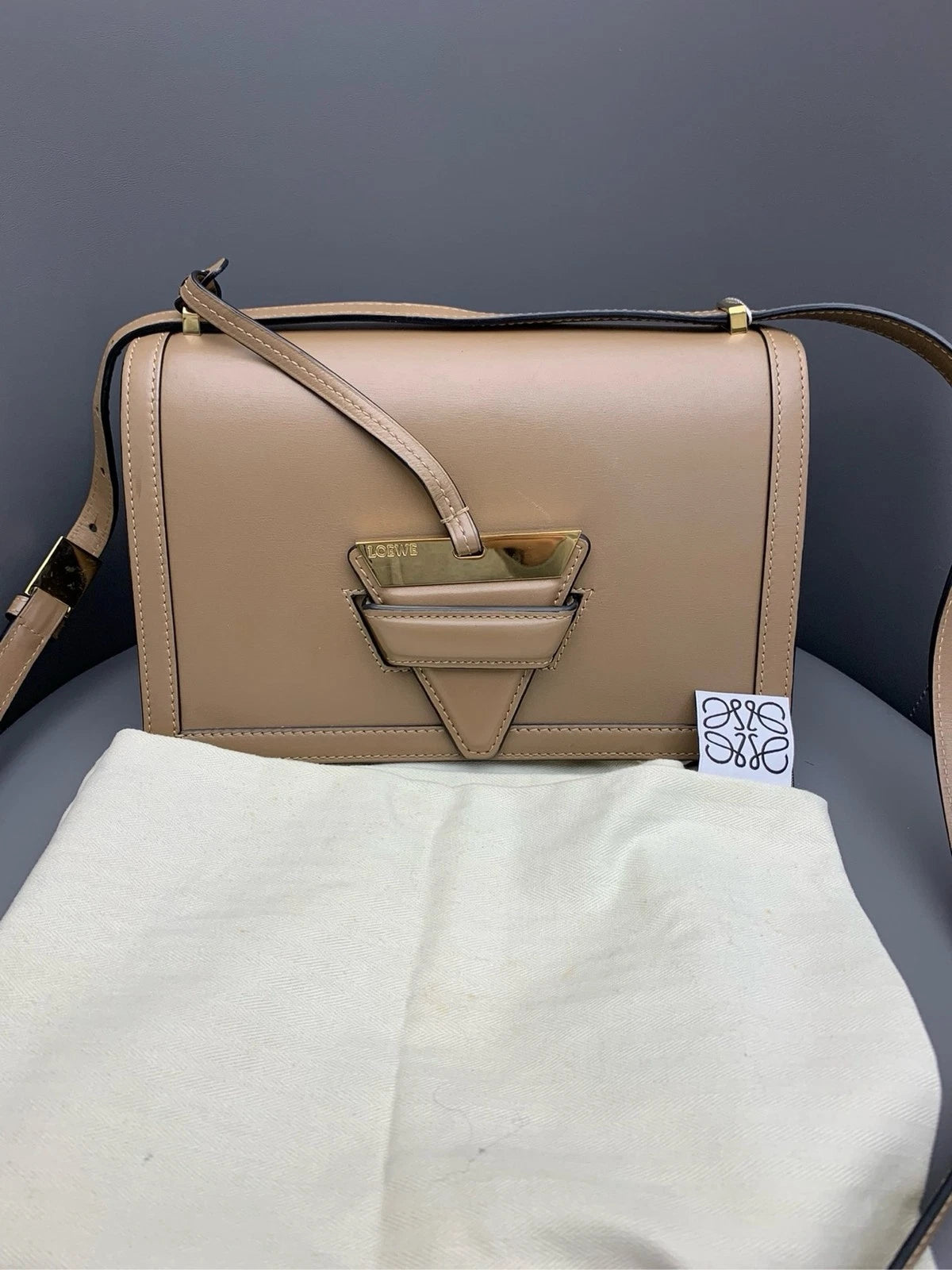 Loewe Women Barcelona Medium Leather Shoulder Bag With Dust Bag