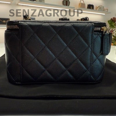 Chanel Quilted Gold Chain Shoulder Crossbody Bag Black Women Classic