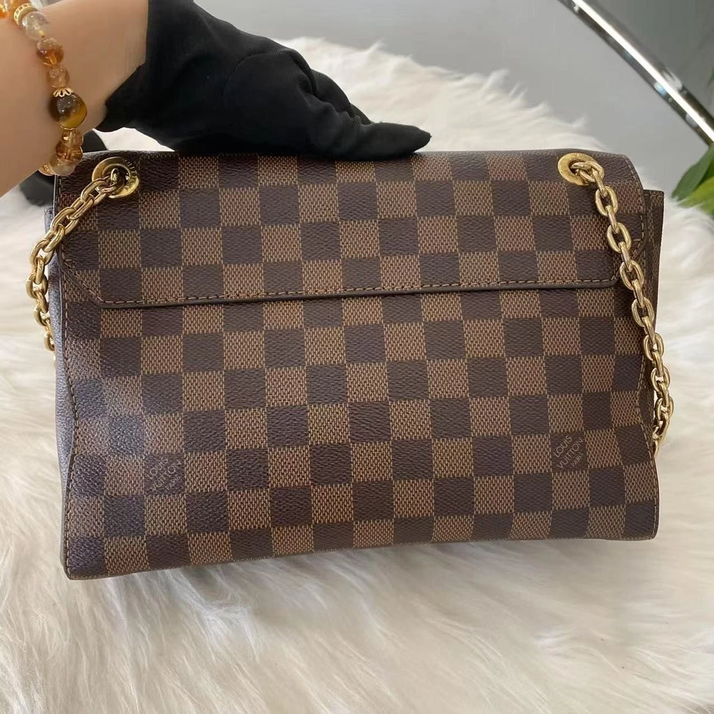 Louis Vuitton Vavin Damier Brown Shoulder Bag Chain Bag Excellent