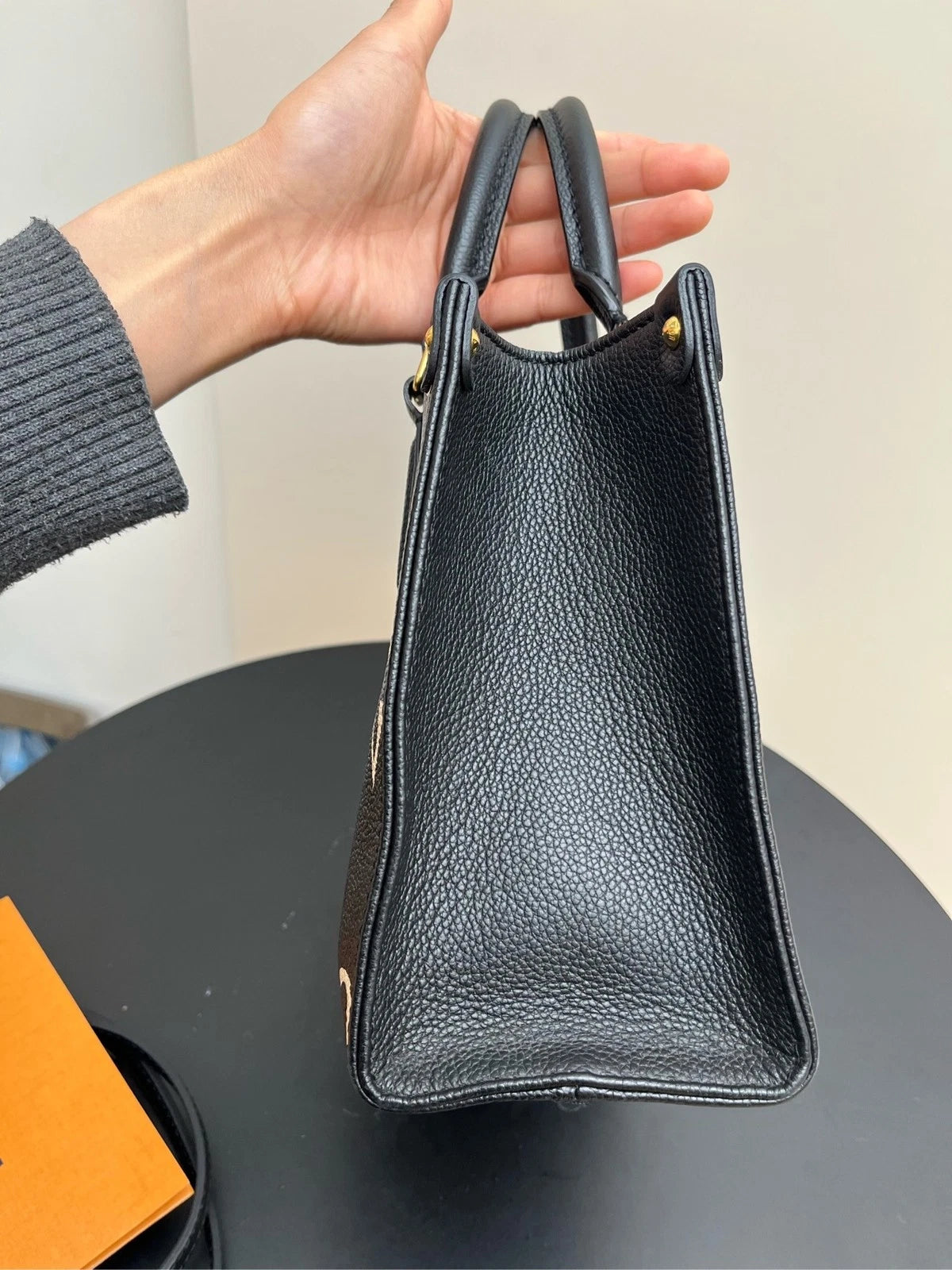 Louis Vuitton Onthego Black White Small Tote Bag For Women