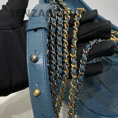 Chanel Gabrielle Small Blue Quilted Chain Shoulder Bag - Classic Women's