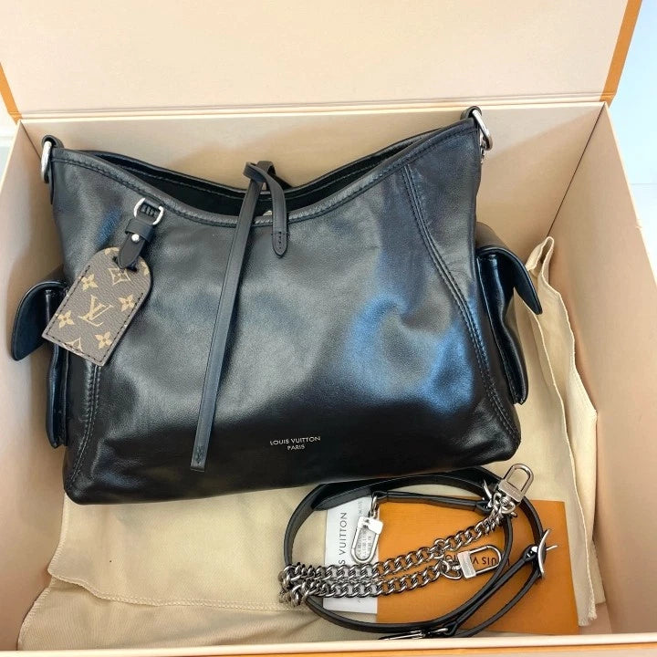 Louis Vuitton Carryall Small Black Tote Bag For Women