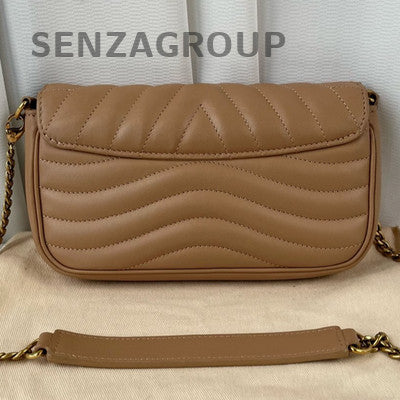 Louis Vuitton New Wave WOC Chain Shoulder Crossbody Bag Brown Gold