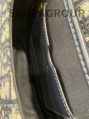 Dior Bobby Small Saddle Bag Monogram Black Gold Shoulder Crossbody