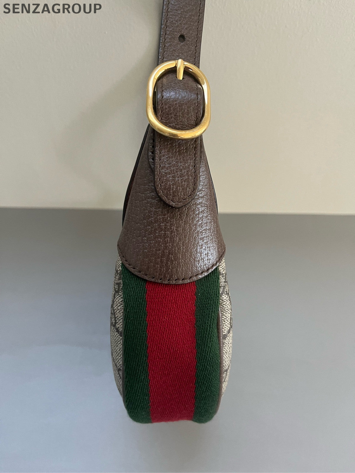 Gucci Ophidia Mini Shoulder Bag Brown Gold Buckle Classic Women