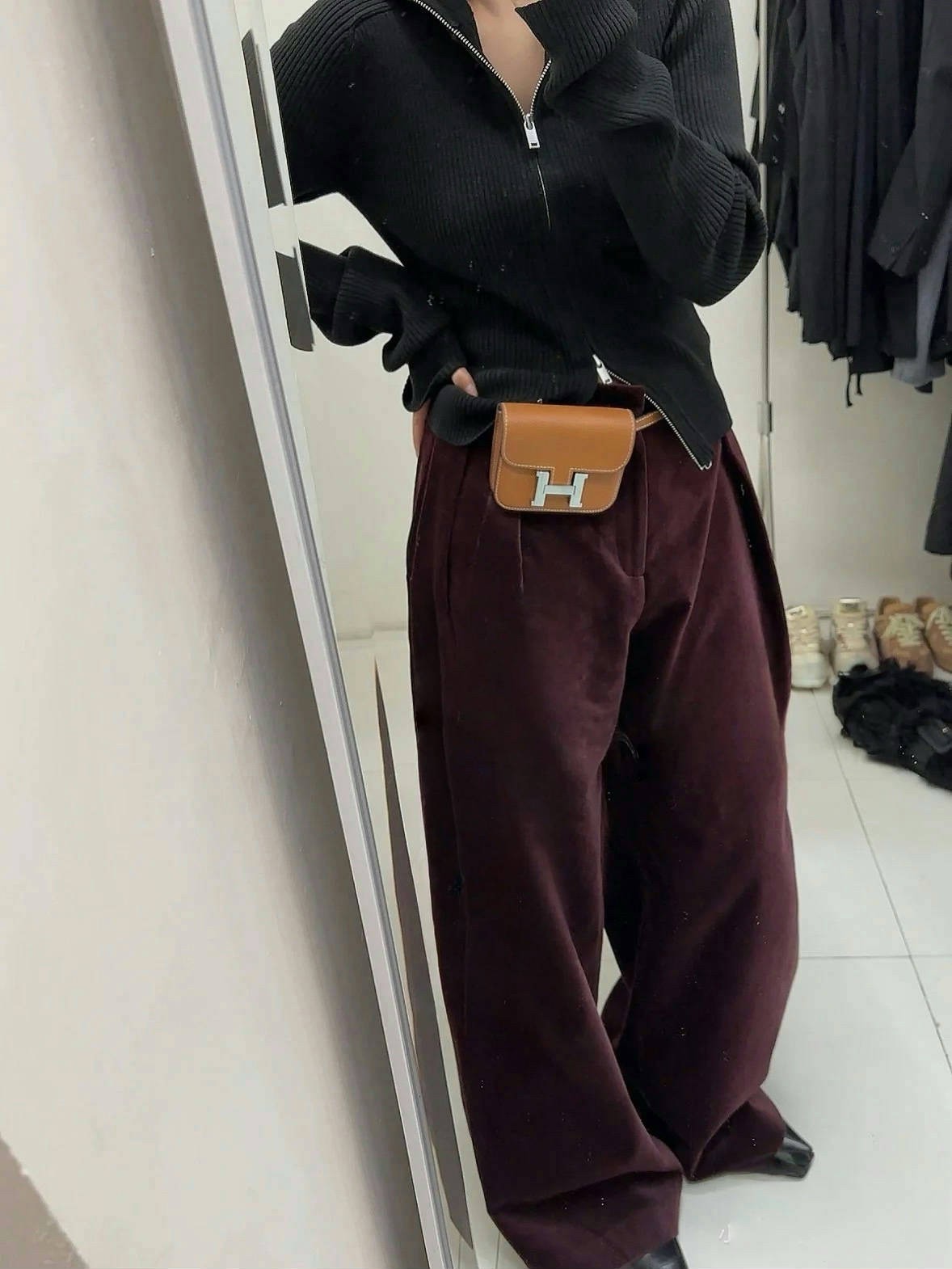 Hermes Constance slim Purse Brown Women DIY Various carrying methods Brand NEW