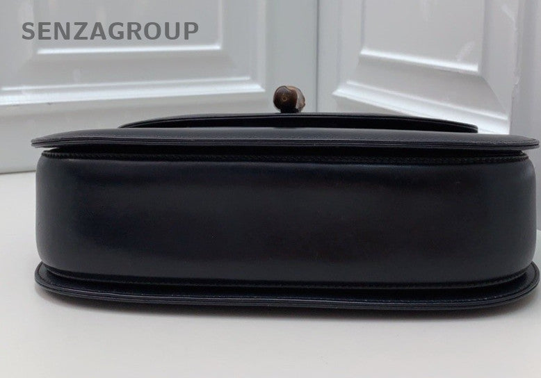 GUCCI Bamboo Top Handle Shoulder Bag Women Black