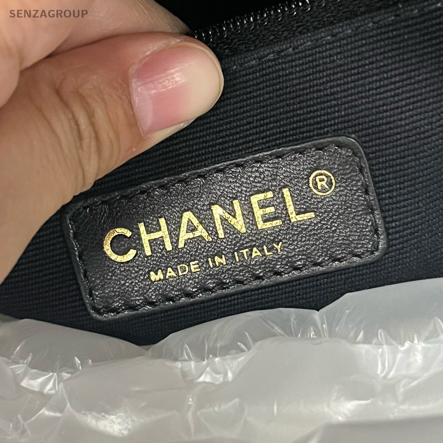 Chanel Diamond Tote Chain Shoulder Bag Top Handle Bag Blue Gold Women Classic