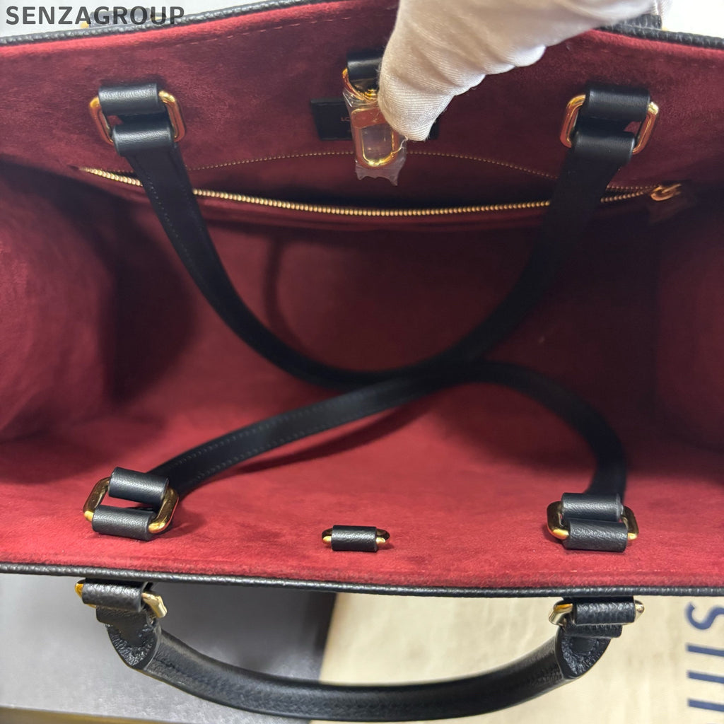 Louis Vuitton ONTHEGO Monogram Tote Bag Medium Black Handbag Shoulder Bag