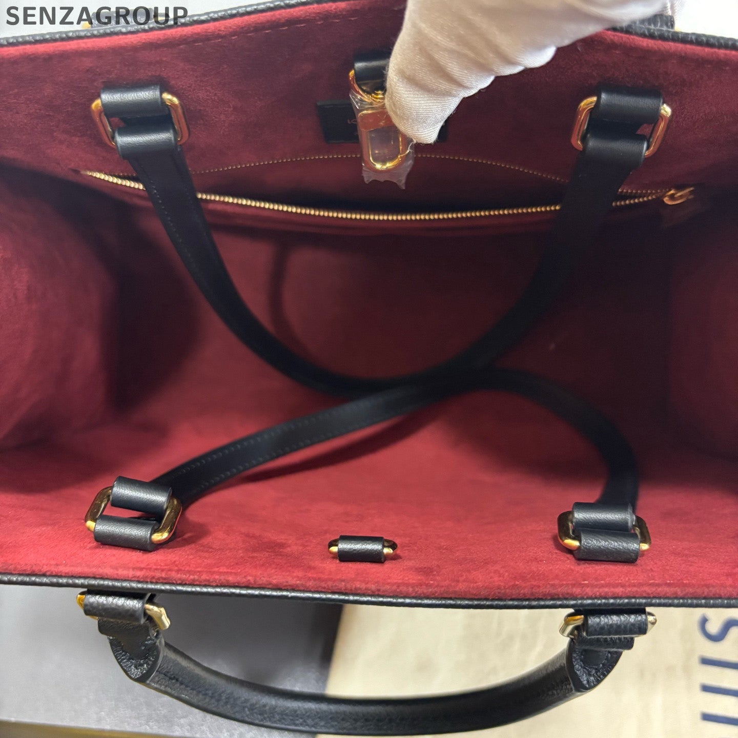 Louis Vuitton ONTHEGO Monogram Tote Bag Medium Black Handbag Shoulder Bag
