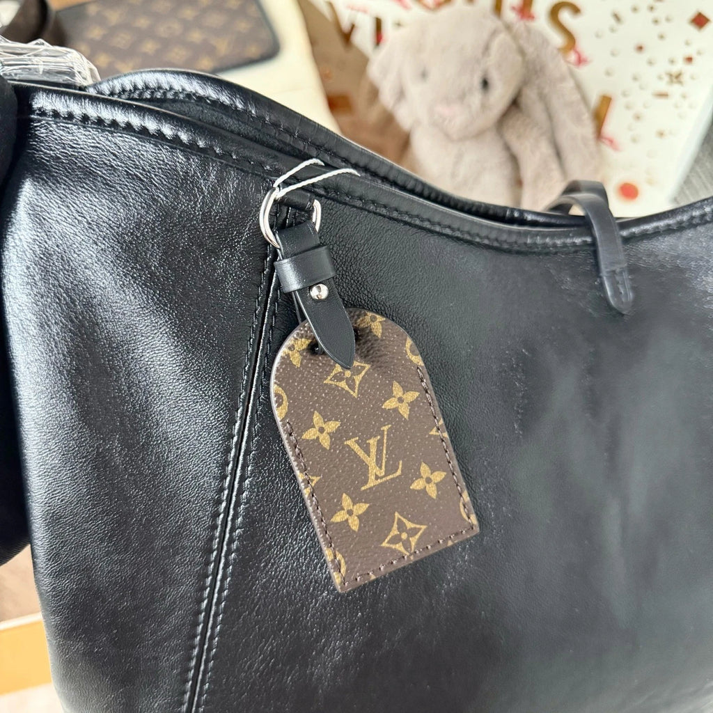 Louis Vuitton Carryall Medium Black Lambskin Tote Bag For Women