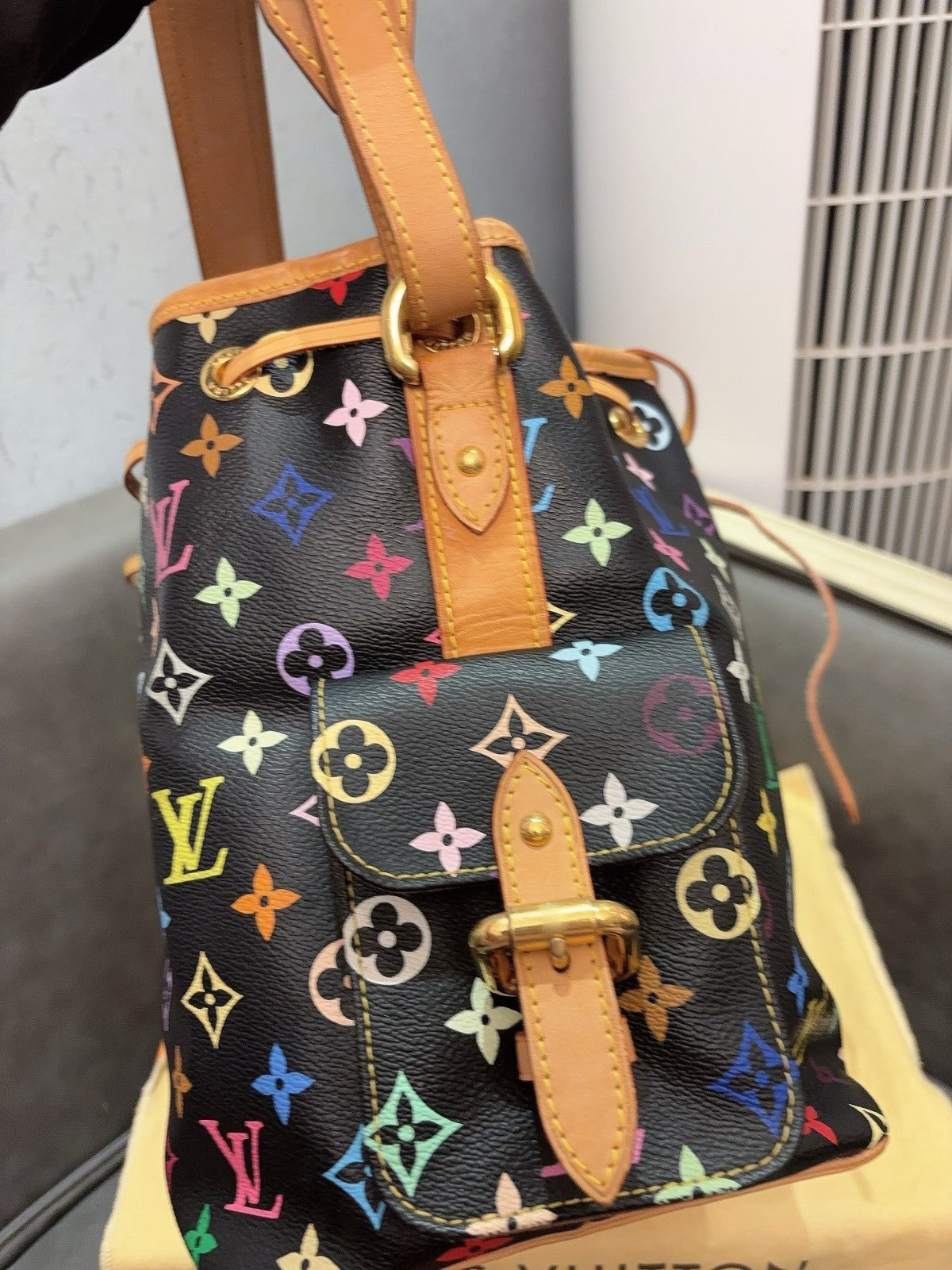 Louis Vuitton Petit Noe Monogram Bucket Drawtring Shoulder bag Women