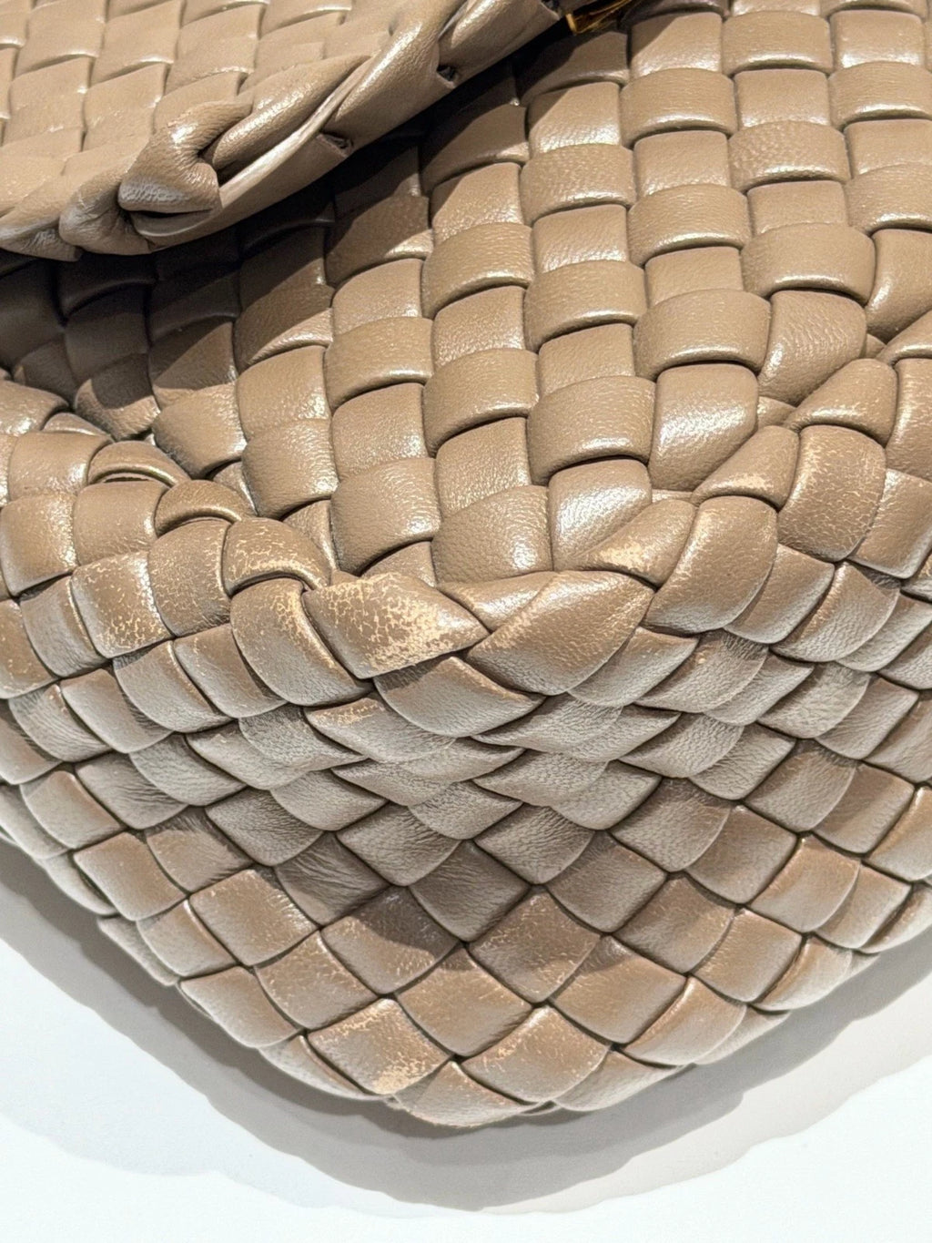 Bottega Veneta Cobble Intrecciato Shoulder Bag Crossbody Brown Unisex Adults