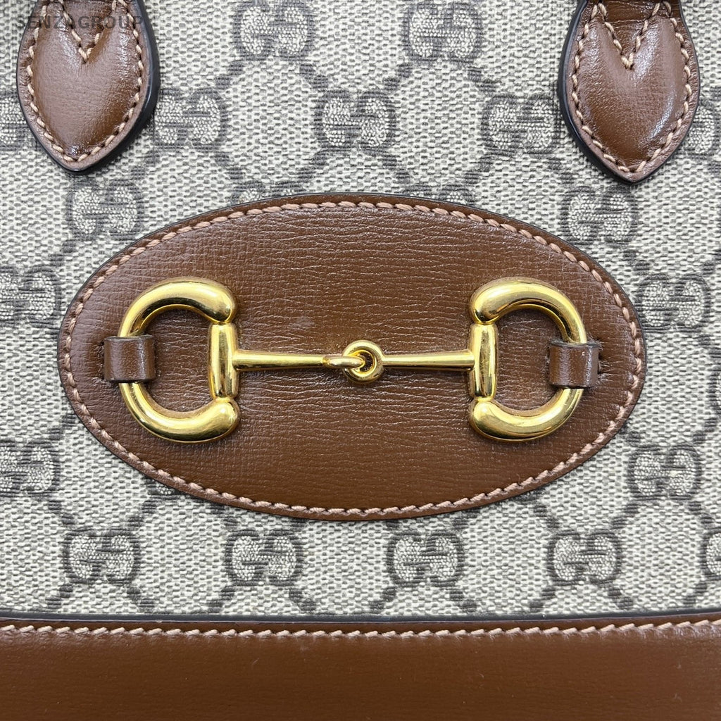 Gucci Horsebit1955 Mini Ophidia Top Handle Bag Crossbody Brown Women Classic