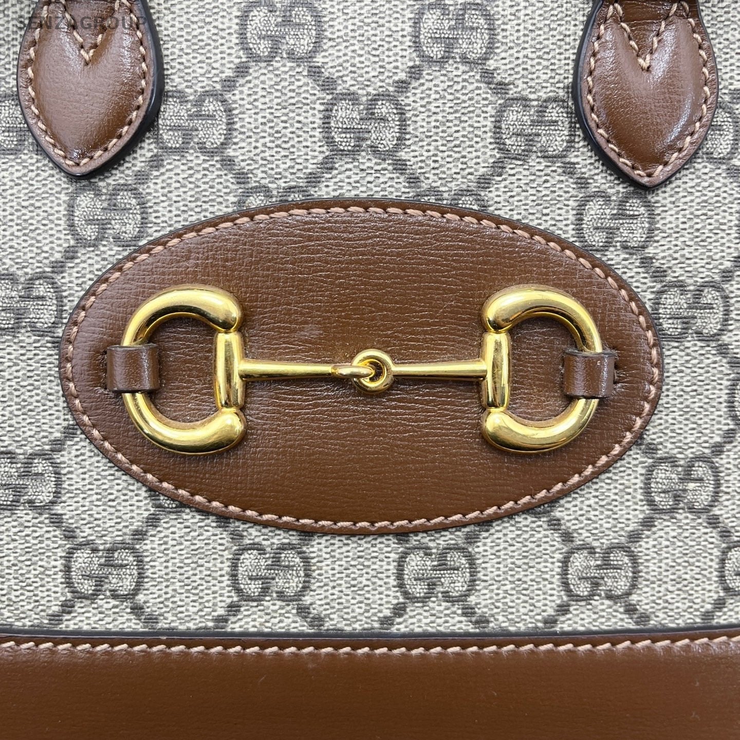 Gucci Horsebit1955 Mini Ophidia Top Handle Bag Crossbody Brown Women Classic