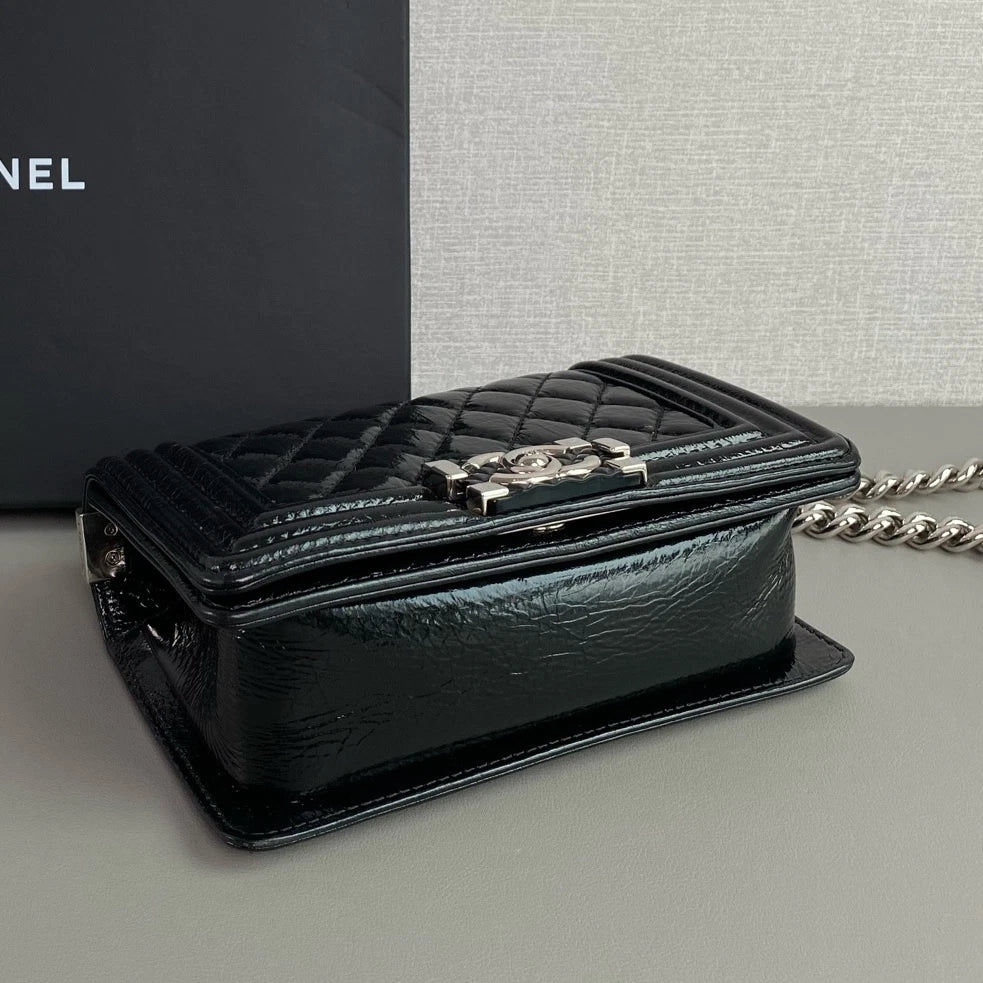 Chanel Leboy PM Chain Shoulder Bag Crossbody Women Classic Diamond