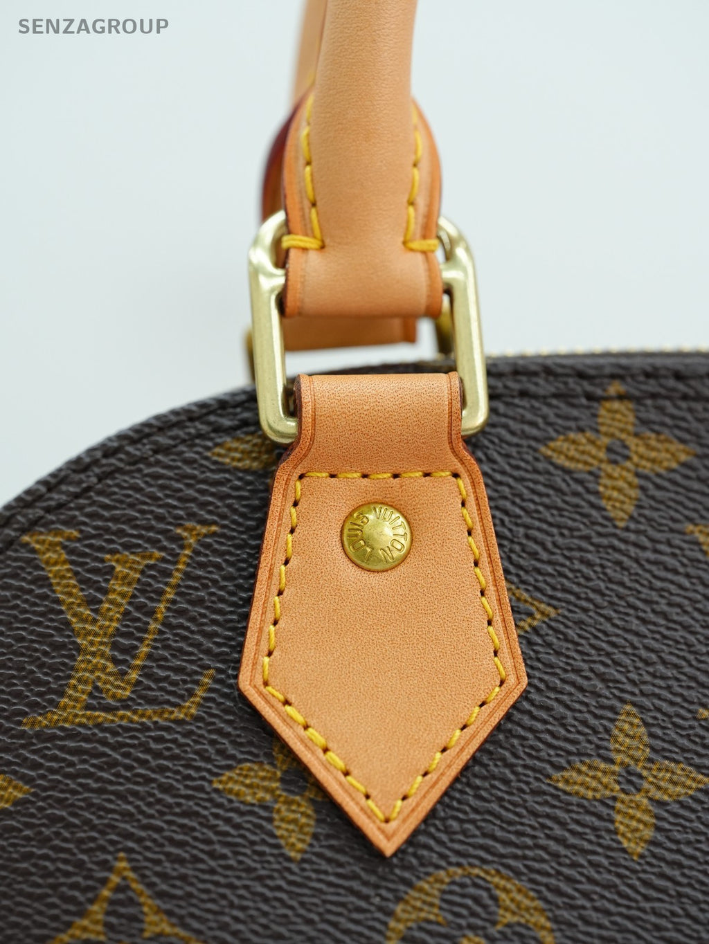 Louis Vuitton Alma bb Monogram Top Handle 2way Shoulder Handbag Women Brown