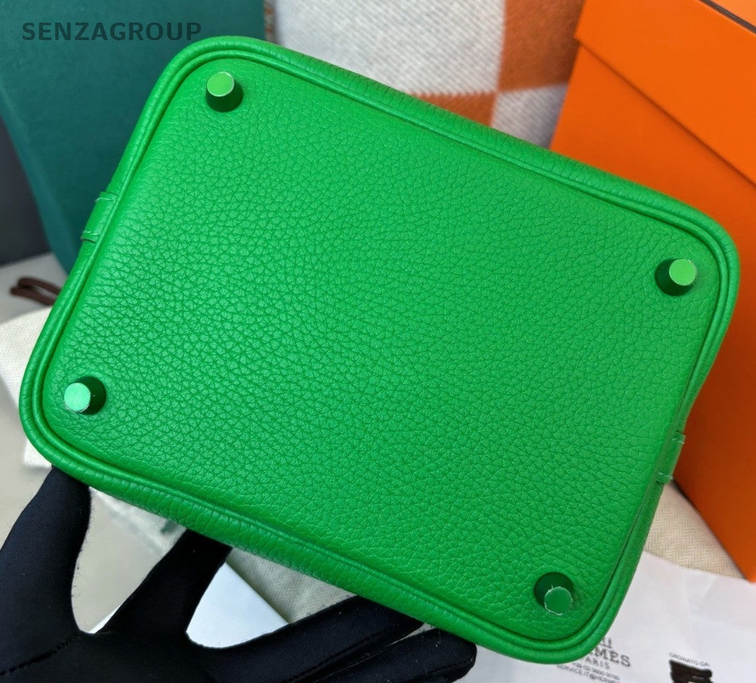 Hermes Picotin18 So Green Top Handle Bag Used Women Classic