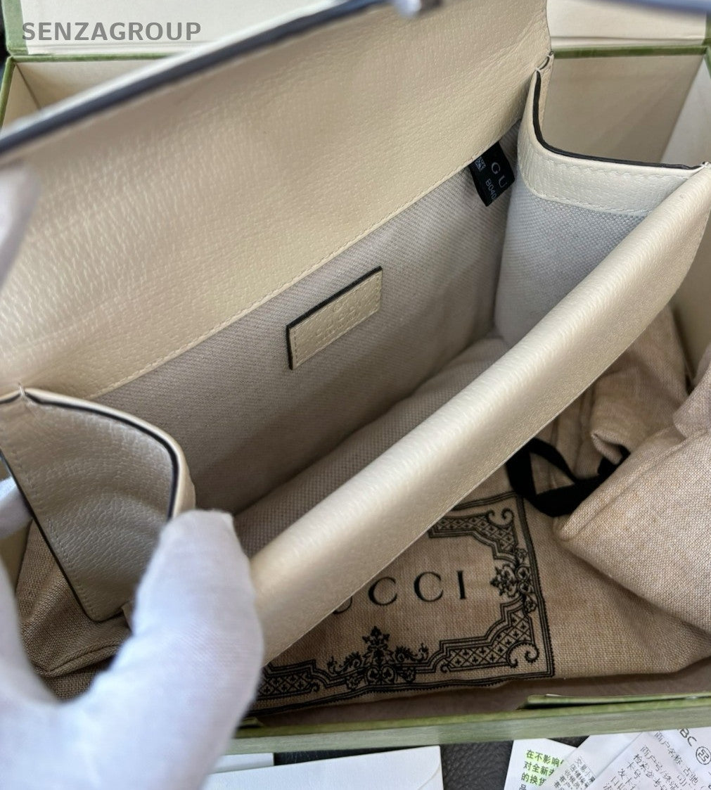 GUCCI Dionysus PM Chain Shoulder bag Crossboyd White Women Almost Brand NEW