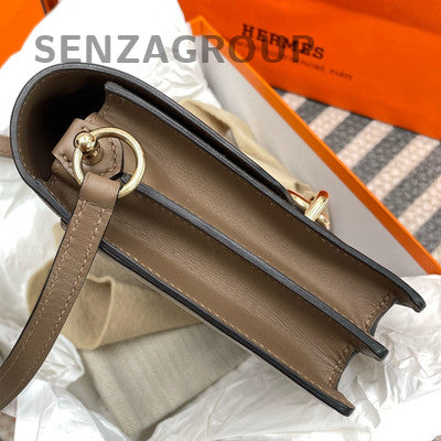 Hermès Brown Gold Shoulder Crossbody Bag Women Classic Fashion