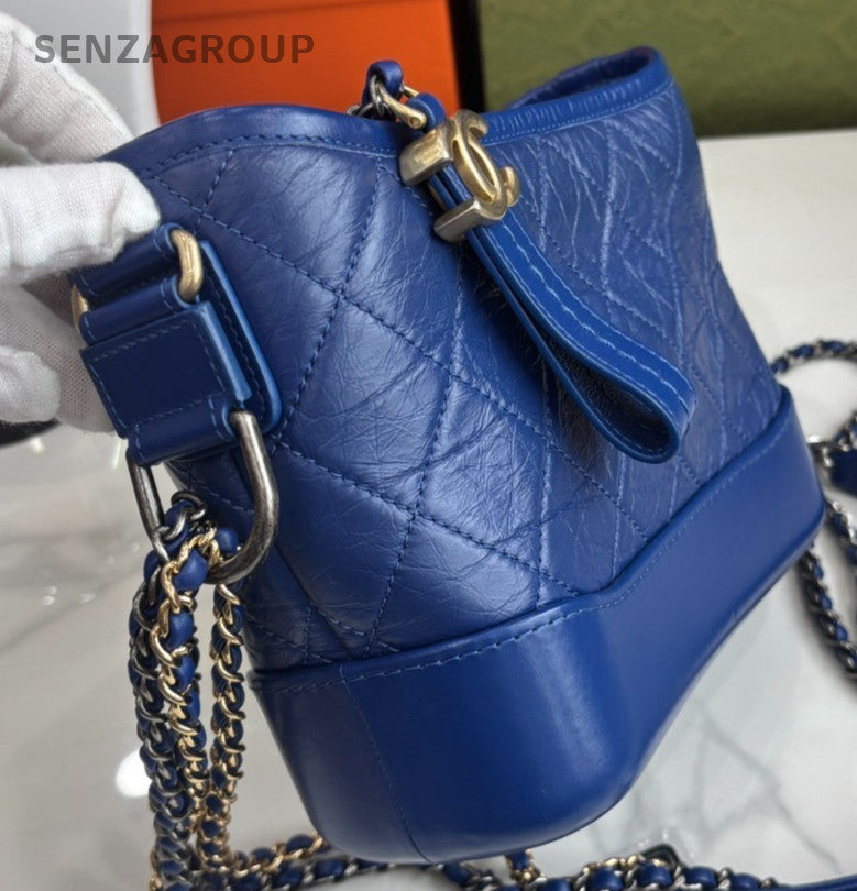 CHANEL Gabrielle Klein blue Calfskin Shoulder bag Crossbody