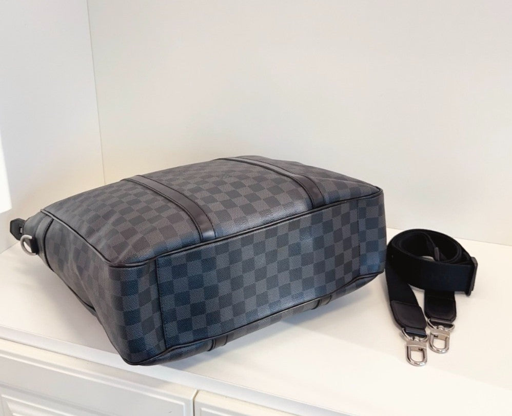 Louis Vuitton Tadao Top Hanlde Shoulder Bag Black Unisex Adults