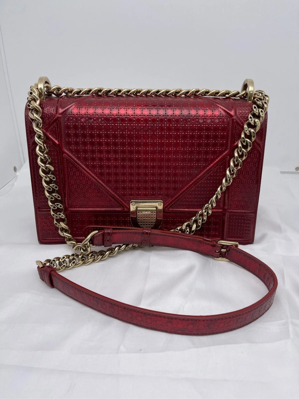 Dior Chain Red Shoulder Bag For Women