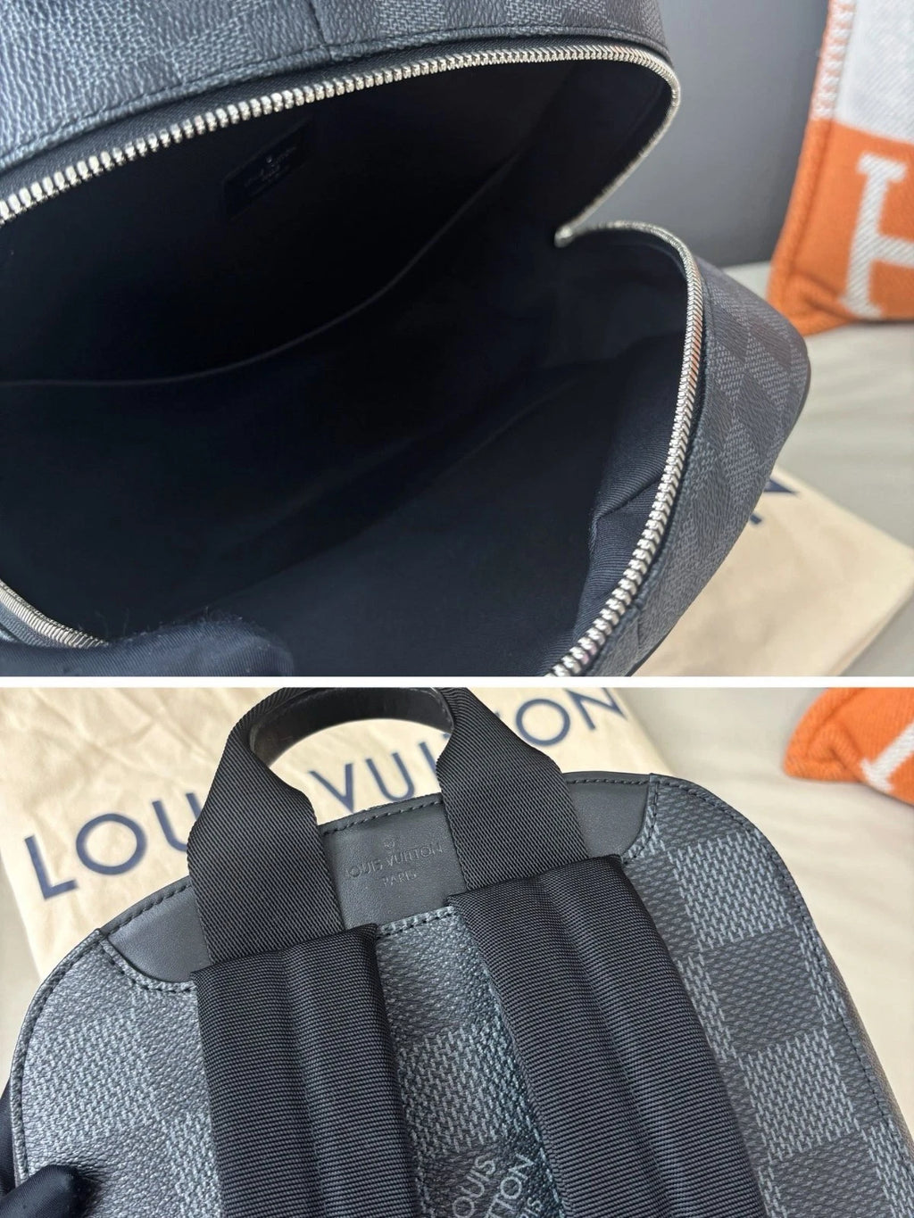 Louis Vuitton Damier Graphite Campus Backpack Blue Women Fashion