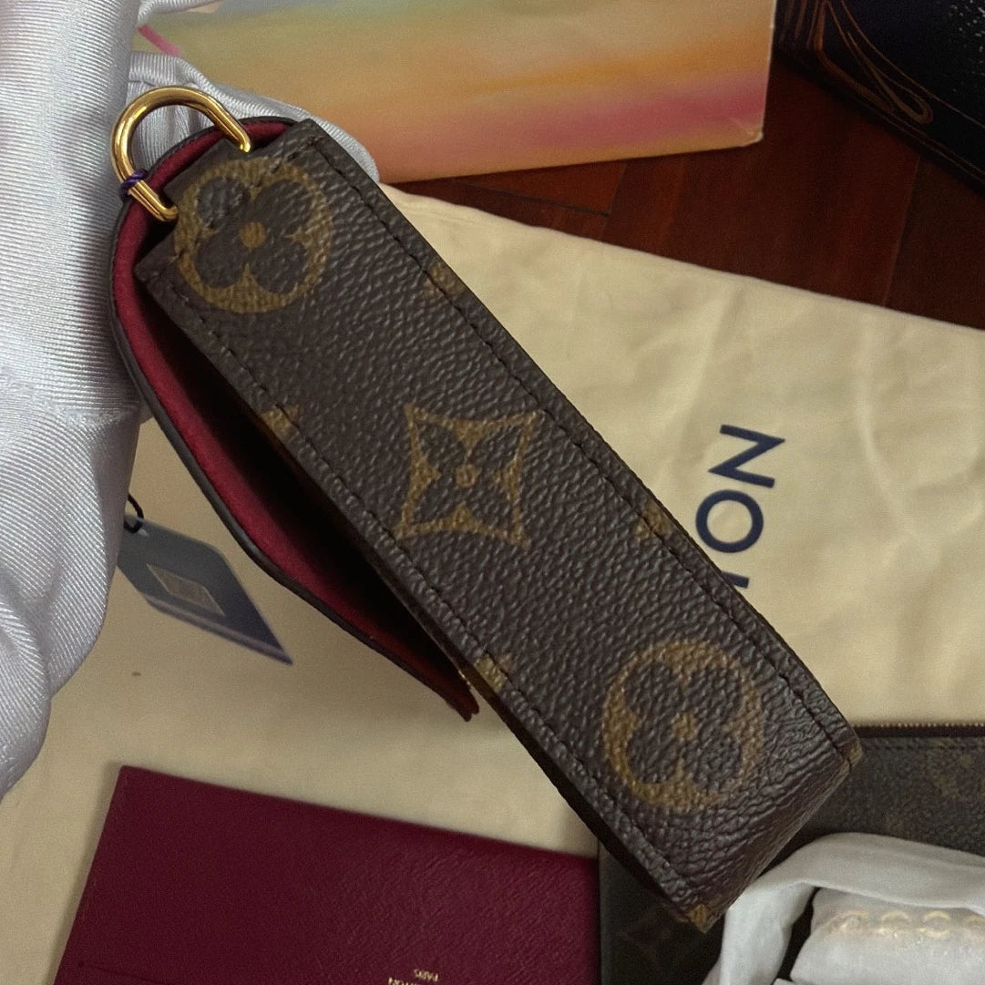 New Louis Vuitton Pochette Felicie Monogram Canvas Gold Chain Shoulder Crossbody