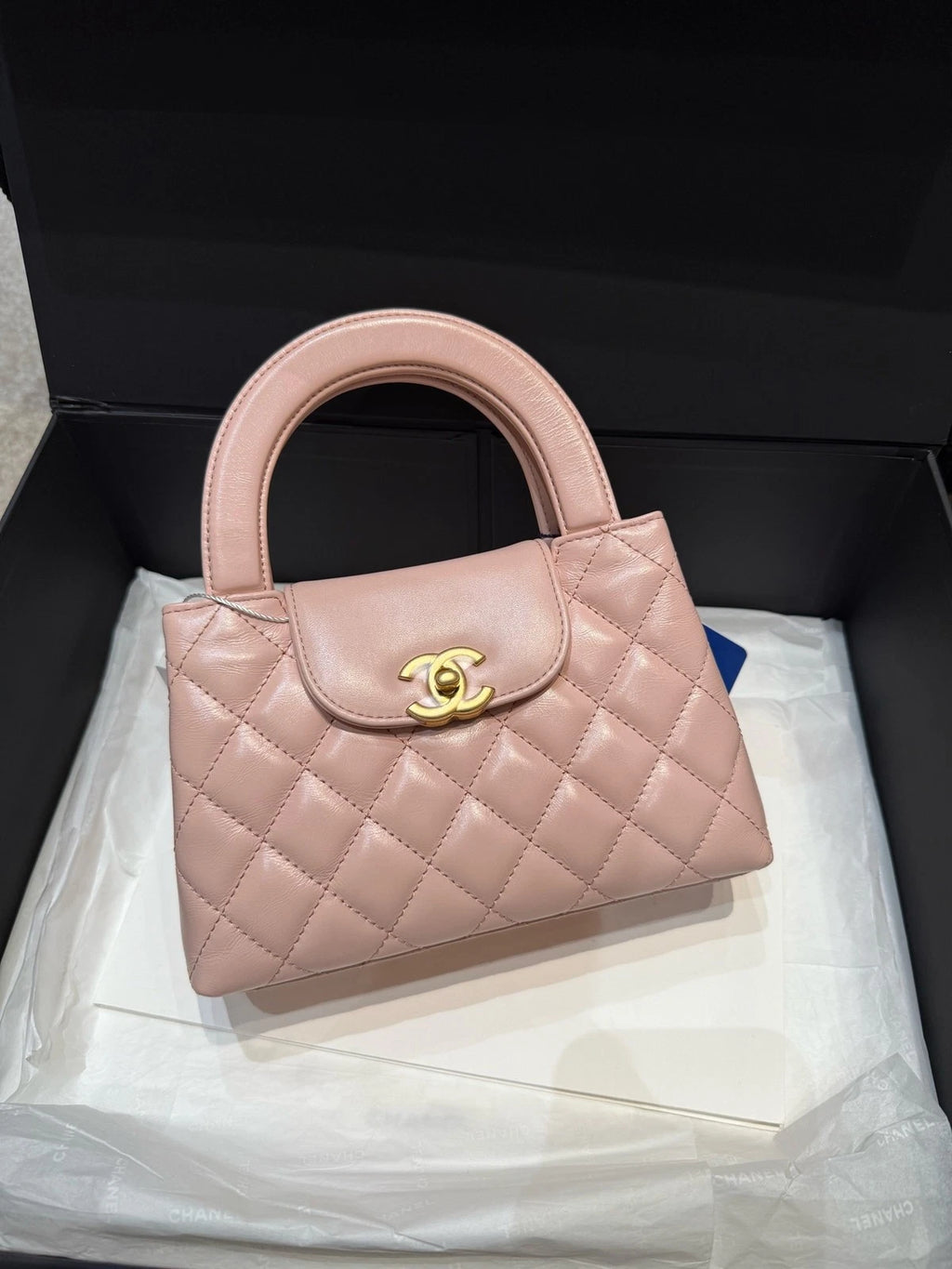 CHANEL Pink Large Kelly Top Handle Bag For Women