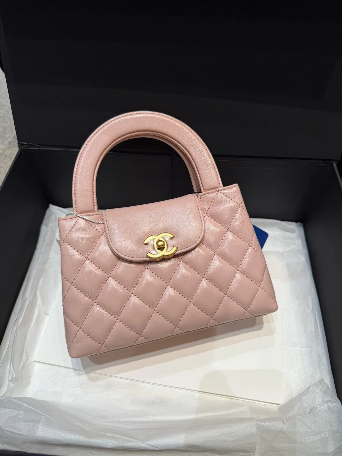 CHANEL Pink Large Kelly Top Handle Bag For Women