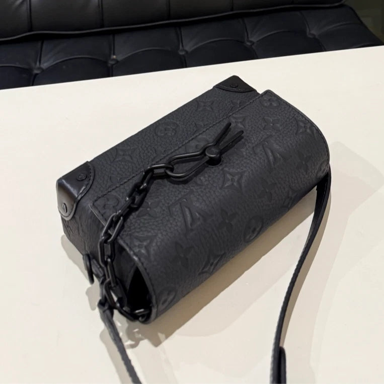 Louis Vuitton Steamer Trunk Box Bag Shoulder Crossbody Unisex Adults