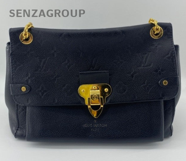 Louis Vuitton Vavin MM Monogram Chain Shoulder Bag Black Gold Women Classic