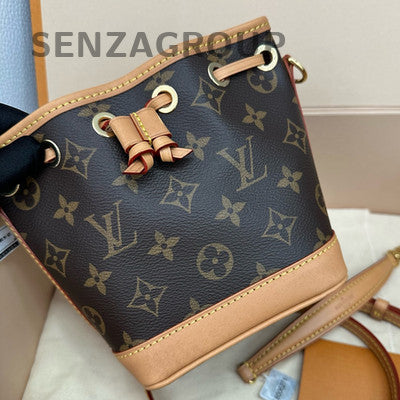 Louis Vuitton Nano Noe Monogram Mini Bucket Bag Brown Women's Classic
