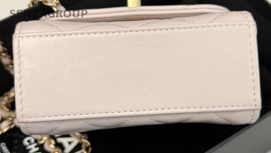 Chanel Trendy CC Mini Chain Shoulder Bag Crossbody Pink Gold Women Classic