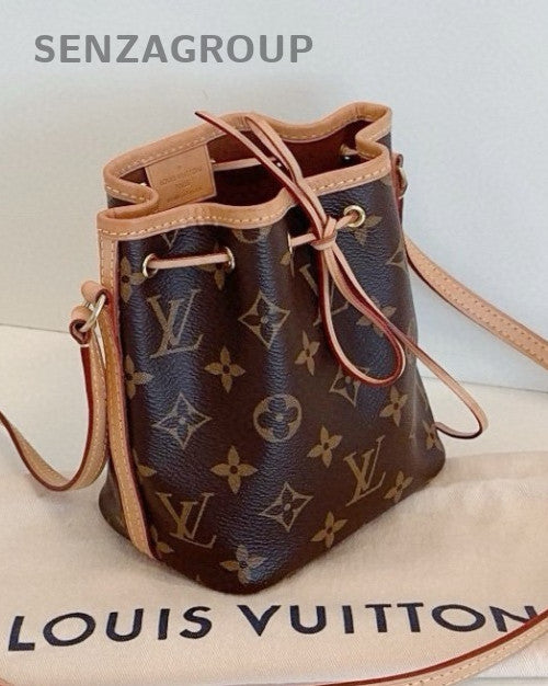 Louis Vuitton Nano Noe Drawstring Monogram Brown Crossbody bag Women