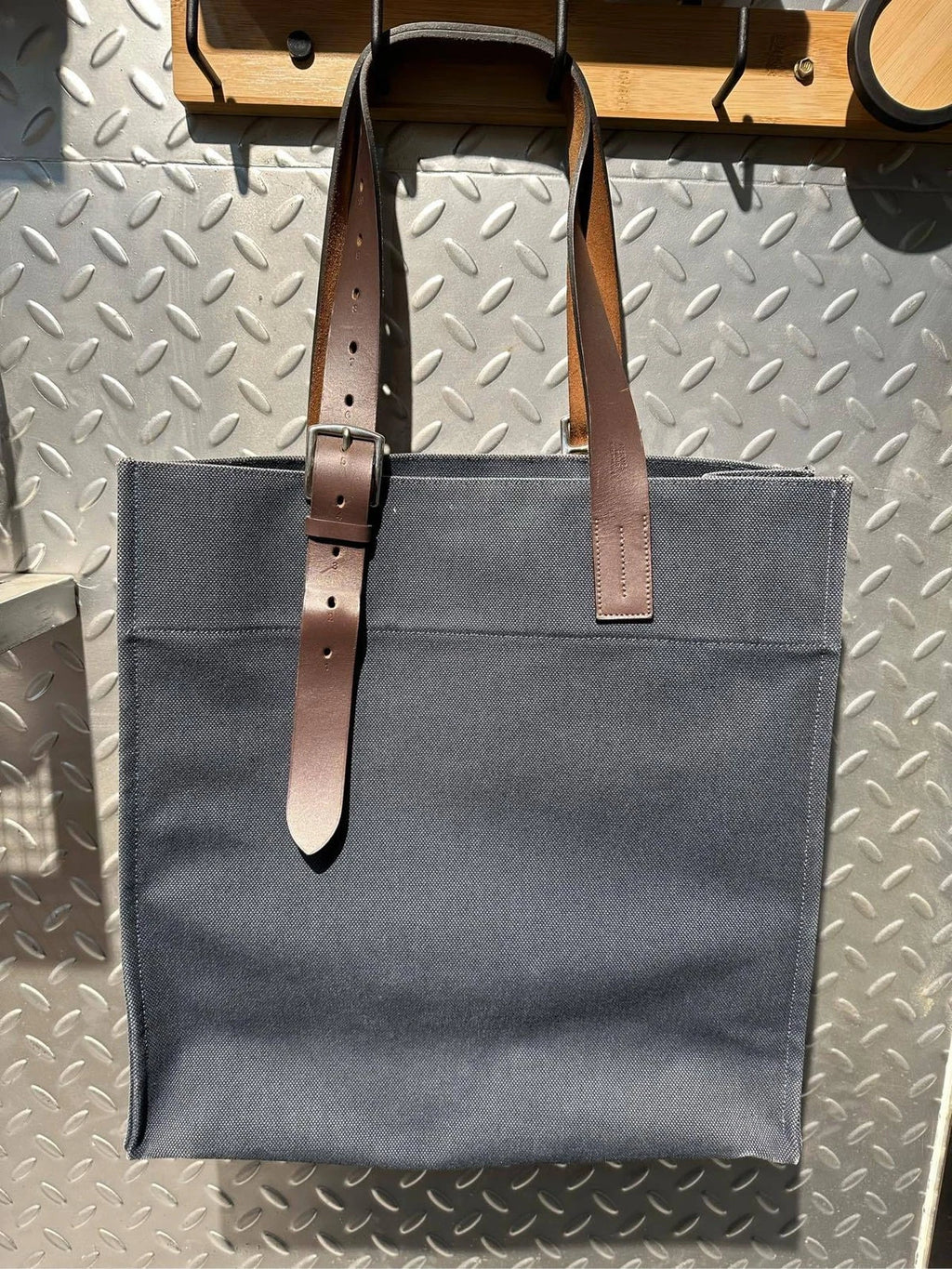 Hermes Large Canvas Tote Shoulder Shopping Bag For Women