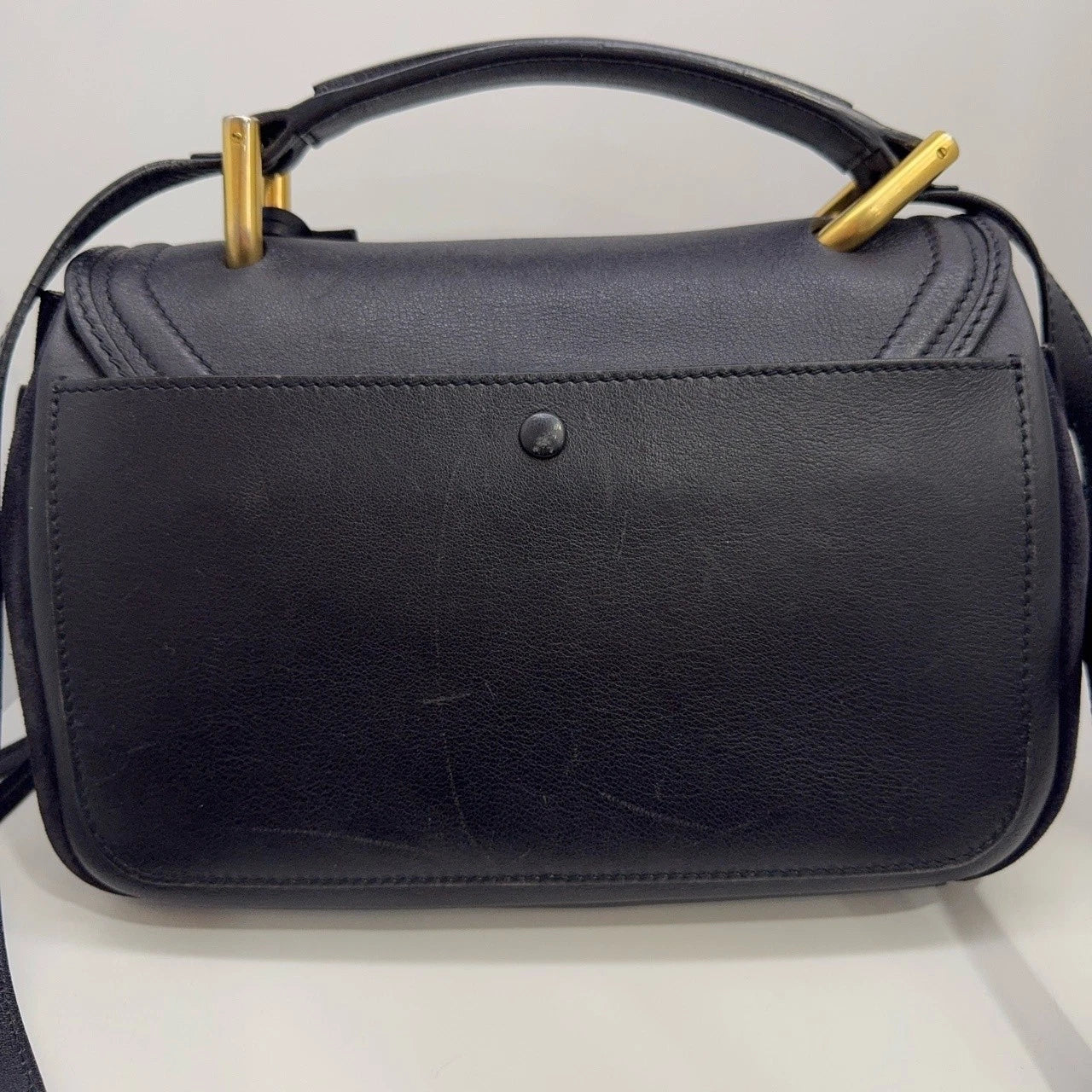 Chloe Black Leather Handbag Shoulder Crossbody Bag For Women