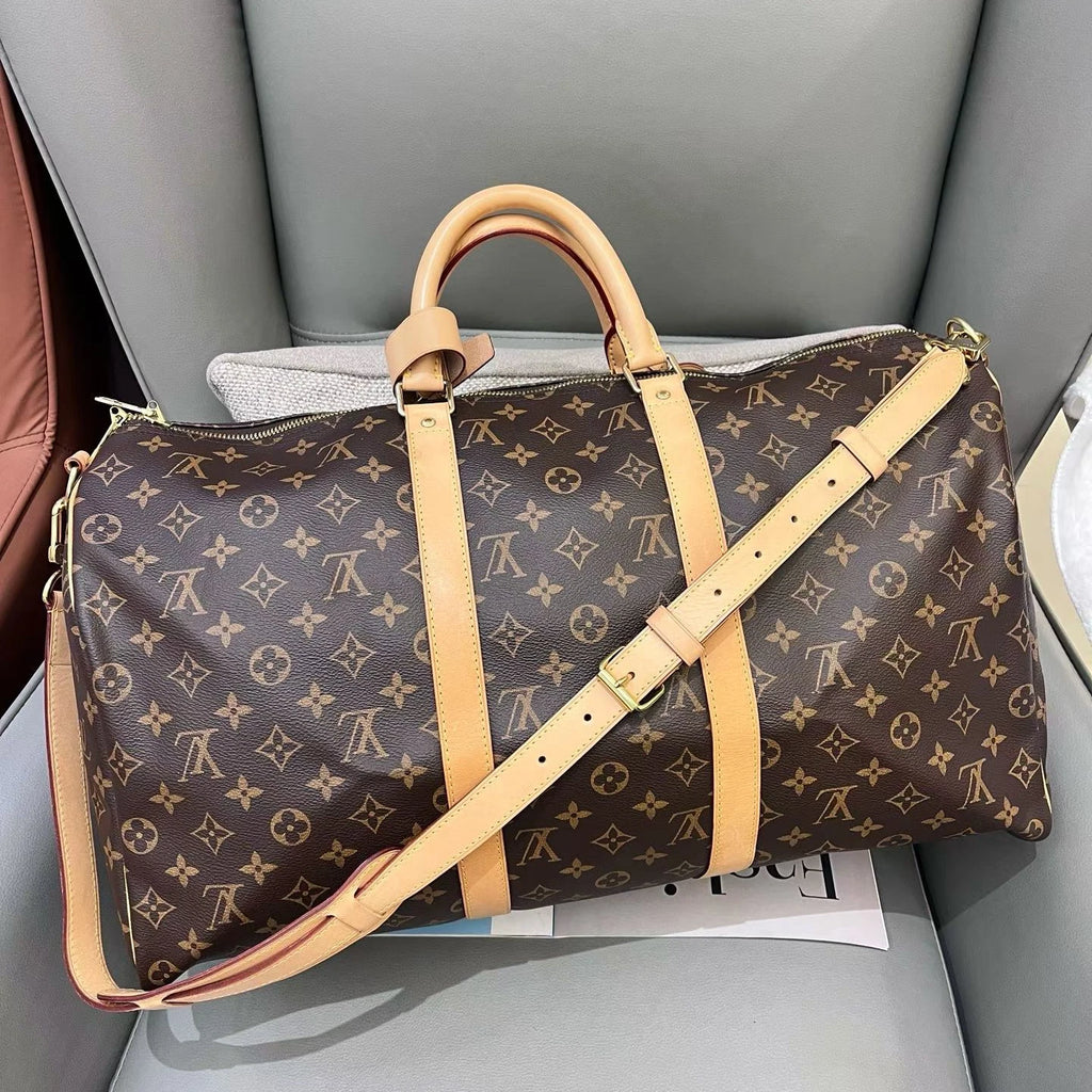 Louis Vuitton Keepall50 Monogram Top Handle Shoulder Bag Unisex Adults Classic