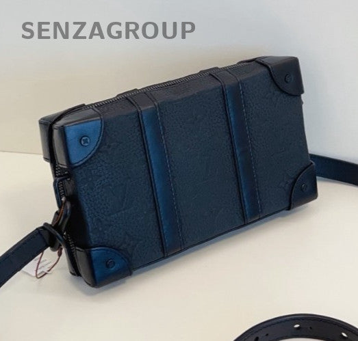 Louis Vuitton Soft Trunk Monogram Shoulder Bag Crossbody Black Unisex Adults