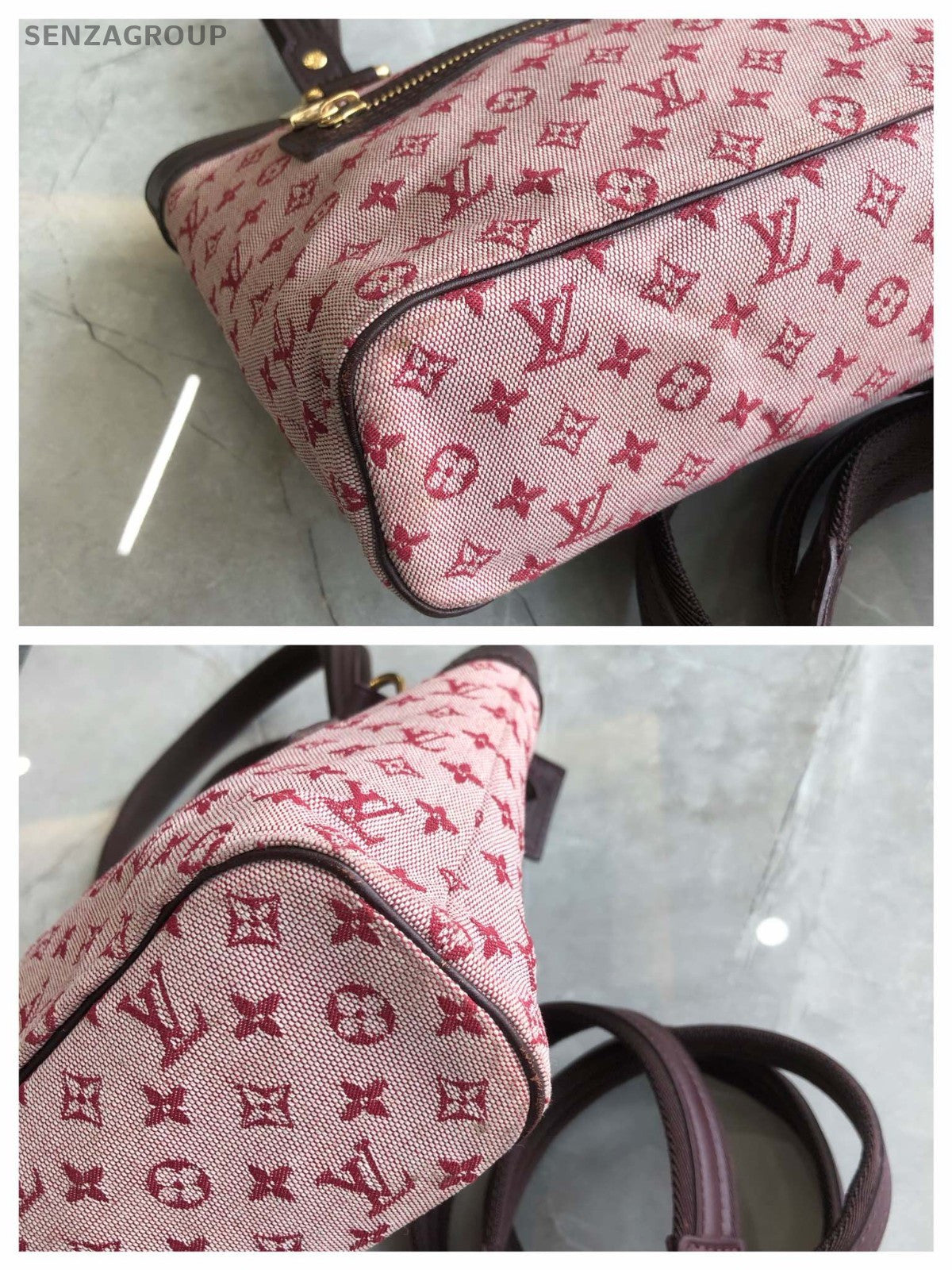 Louis Vuitton Denim Monogram Top Handle 2way Handbag Shoulder bag Pink Women
