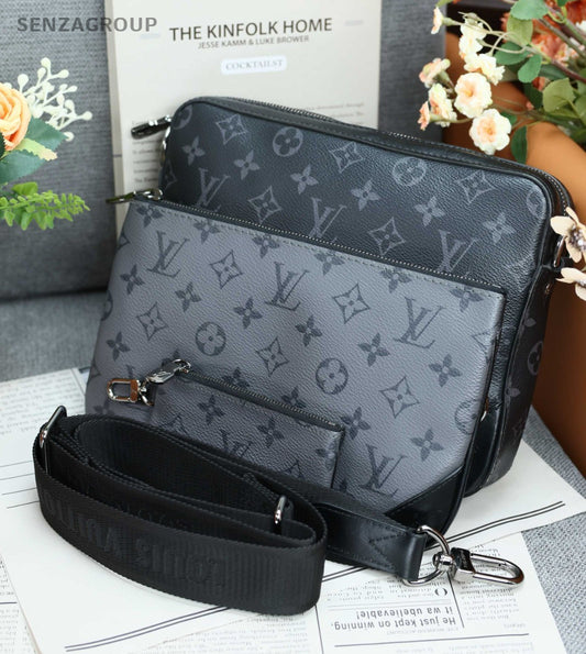 Louis Vuitton Monogram Crossbody Shoulder Bag Black