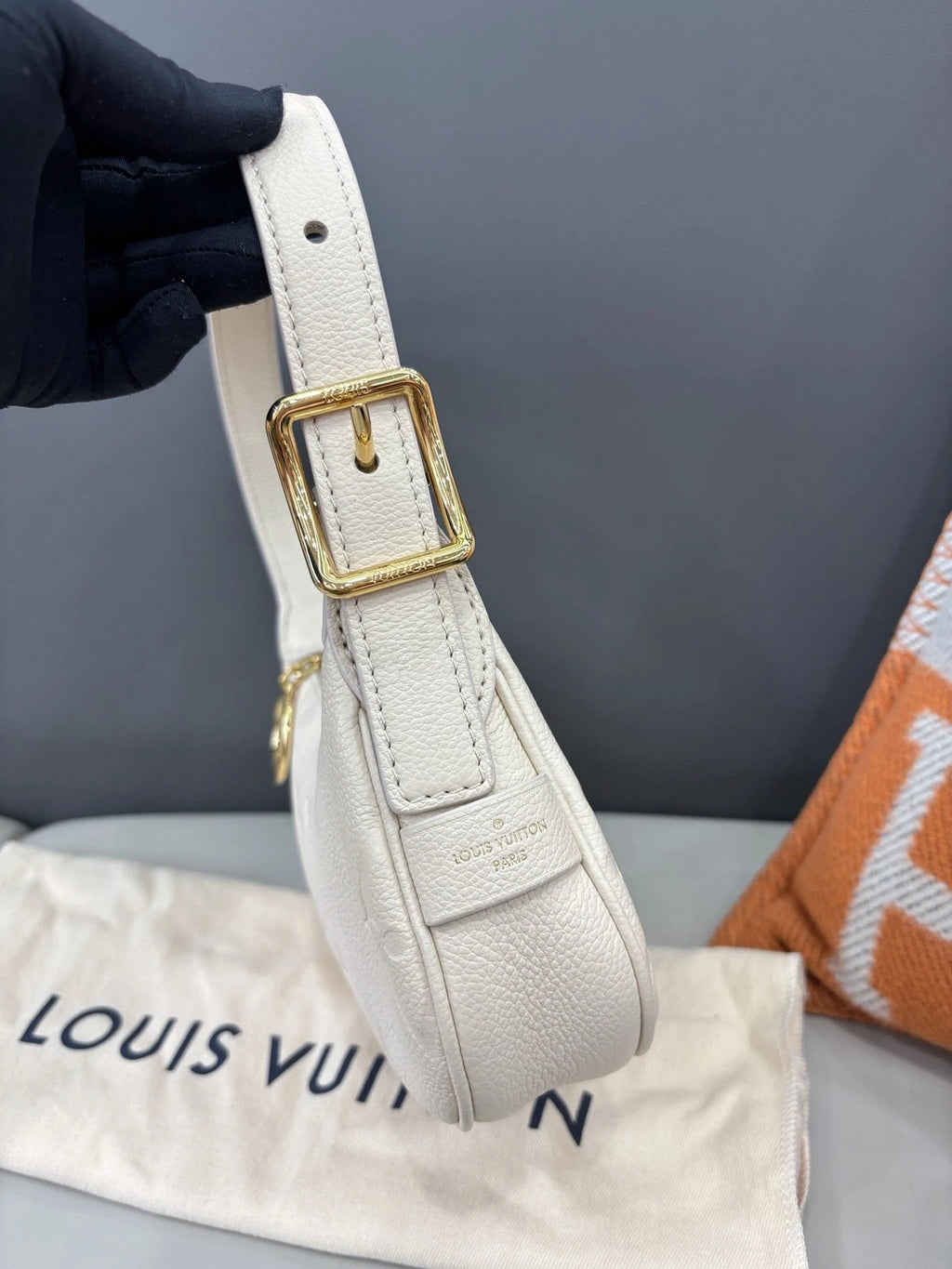 Louis Vuitton Mini Moon Hobo Shoulder Bag Off White Empreinte Monogram